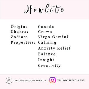 Howlite Crystal Point Tower: Calming Meditation Stone