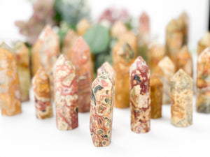Crazy Lace Agate Crystal Point: Mexican Healing Crystal Tower