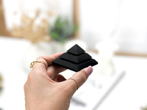 Shungite Pyramid Large Shungite Stone Pyramid  EMF Protection Real Russian Shungite Healing Crystal Home Decor Crystal Grids