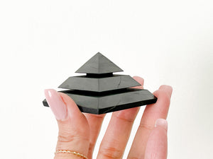 Shungite Pyramid Large Shungite Stone Pyramid  EMF Protection Real Russian Shungite Healing Crystal Home Decor Crystal Grids
