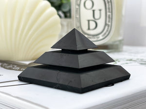 Shungite Pyramid Large Shungite Stone Pyramid  EMF Protection Real Russian Shungite Healing Crystal Home Decor Crystal Grids