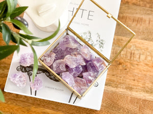 Raw Amethyst Crystal: Natural Rough Stones, Chakra Healing, Home Decor