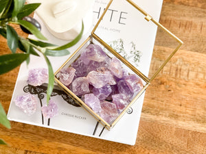 Raw Amethyst Crystal: Natural Rough Stones, Chakra Healing, Home Decor