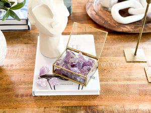 Raw Amethyst Crystal: Natural Rough Stones, Chakra Healing, Home Decor