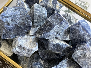 Rough Sodalite Chunks: Raw Blue Crystals (1-2 Inch)