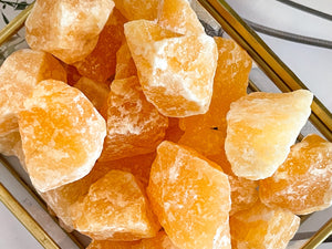 Raw Orange Calcite Crystal Chunks (1-2 Inch)