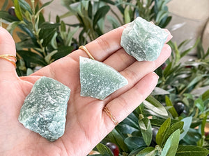 Raw Green Aventurine Crystal Chunks: Healing Stone Decor