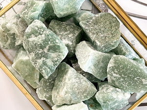 Raw Green Aventurine Crystal Chunks: Healing Stone Decor