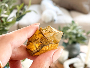 Raw Mookaite Jasper Crystal: Red, Yellow, Brown Stone