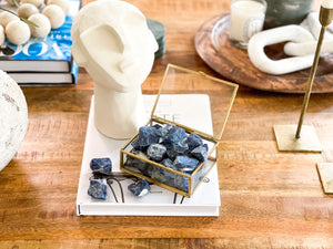 Rough Sodalite Chunks: Raw Blue Crystals (1-2 Inch)