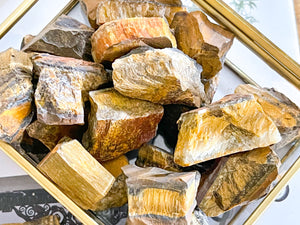 Raw Tigers Eye Chunks: Rough Crystal (1-2 inch)