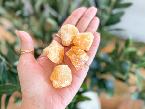 Raw Orange Calcite Crystal Chunks (1-2 Inch)