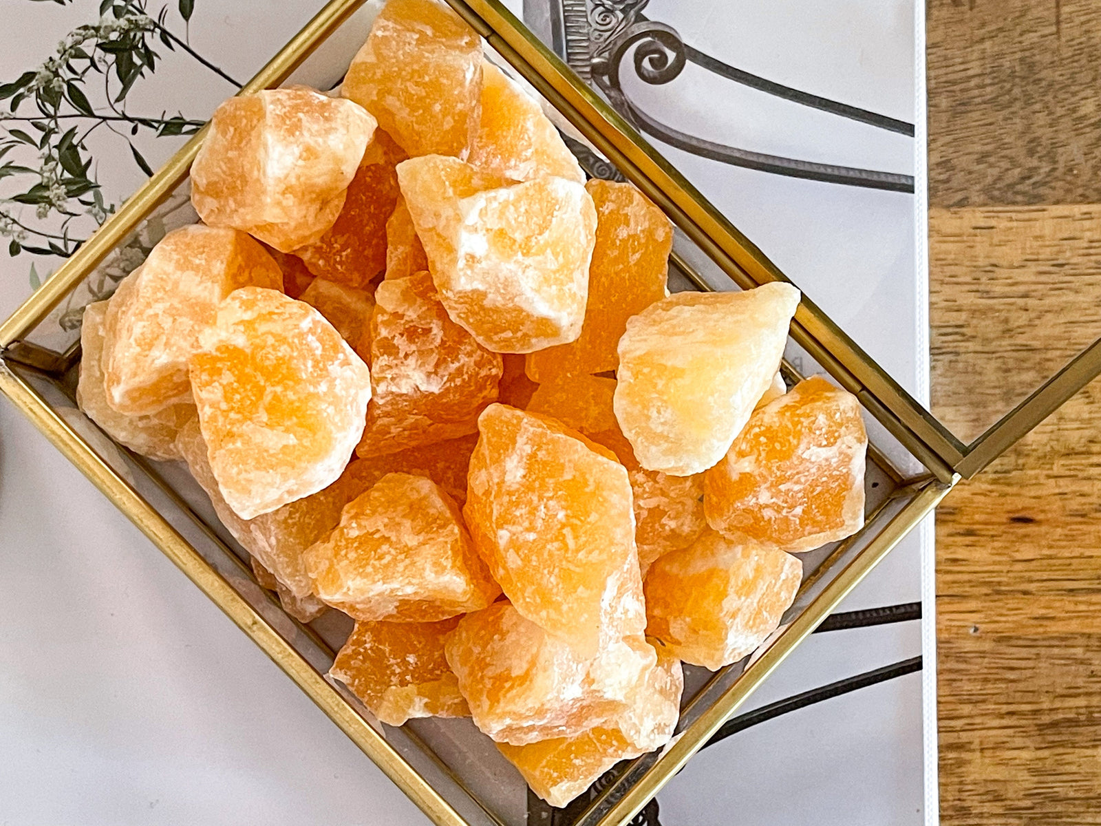 Raw Orange Calcite Crystal Chunks (1-2 Inch)