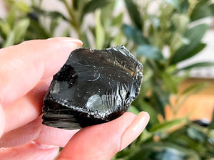 Raw Black Obsidian Chunks: Psychic Protection Healing Crystals (1 to 2 Inch)