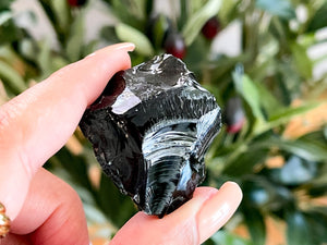 Raw Black Obsidian Chunks: Psychic Protection Healing Crystals (1 to 2 Inch)