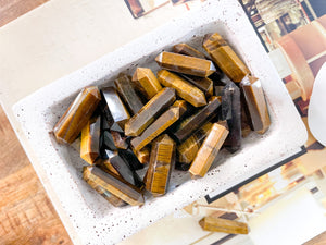 Tiger's Eye Double Terminated Points: Polished Crystal (1.5 inch)