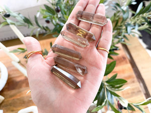 Double Terminated Smoky Quartz Point: 1.5 inch Crystal