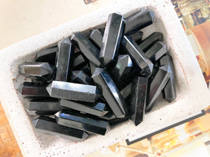 Powerful Black Obsidian Crystal Point for Spiritual Protection and Grounding