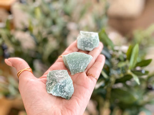 Raw Green Aventurine Crystal Chunks: Healing Stone Decor