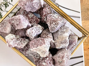 Raw Lepidolite Crystal: Calming Lilac Healing Stone (1-2 Inch)