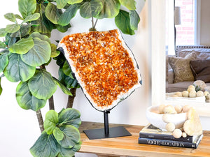 XL Citrine Crystal Cluster, The Sunshine Crystal for Abundance and Positivity