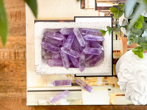 Amethyst Double Terminated Points: Healing Crystal, Spiritual Stone (1.5 inch)