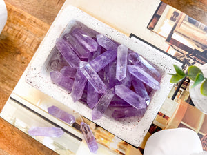Amethyst Double Terminated Points: Healing Crystal, Spiritual Stone (1.5 inch)