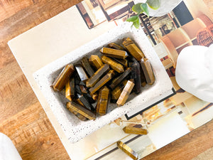 Tiger's Eye Double Terminated Points: Polished Crystal (1.5 inch)