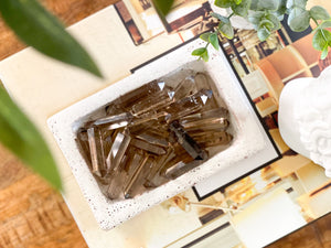 Double Terminated Smoky Quartz Point: 1.5 inch Crystal