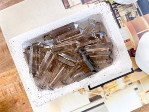 Double Terminated Smoky Quartz Point: 1.5 inch Crystal