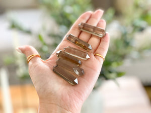 Double Terminated Smoky Quartz Point: 1.5 inch Crystal
