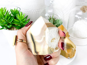 Large Mookaite Jasper Crystal Tower: Polished Stone Point