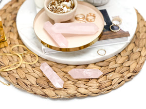 Rose Quartz Double Terminated Crystal Points