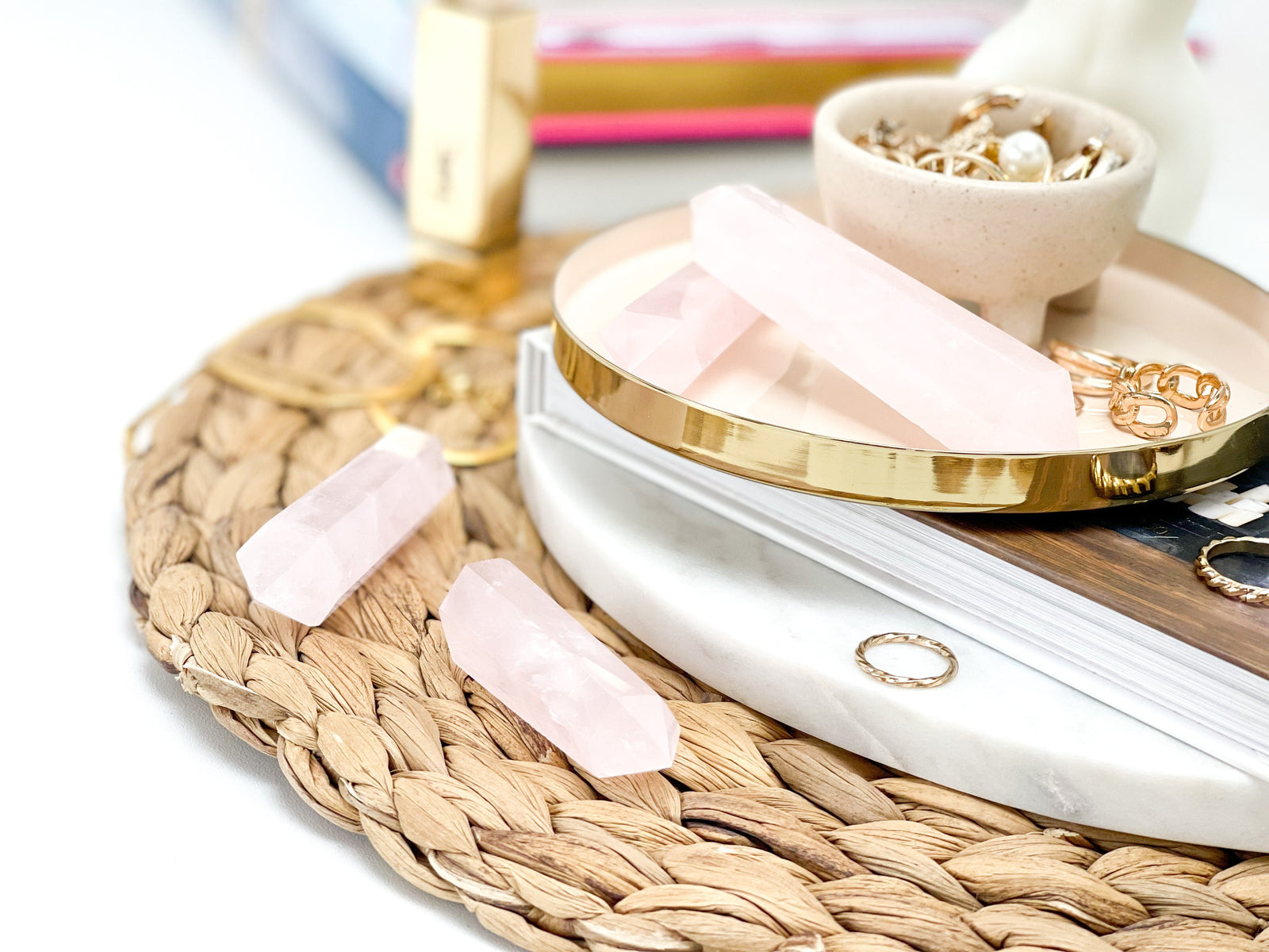 Rose Quartz Double Terminated Crystal Points