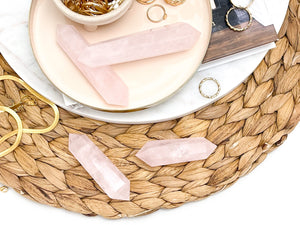 Rose Quartz Double Terminated Crystal Points