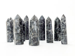 Larvikite Crystal Tower: Norwegian Moonstone, Feldspar Rock