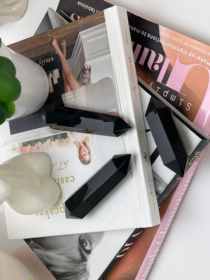 Black Obsidian Crystal Point: Healing Stone