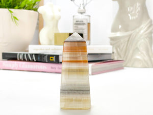 Orange Calcite Crystal Tower: Energy & Creativity