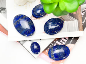 Lapis Lazuli Palm Stone: Natural Healing Crystal Decor