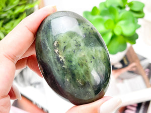 Jade Palm Stone: Good Luck Crystal, Worry Stone