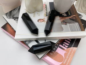 Black Obsidian Crystal Point: Healing Stone