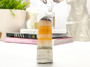 Orange Calcite Crystal Tower: Energy & Creativity