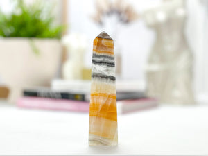 Orange Calcite Crystal Tower: Energy & Creativity