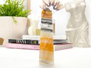 Orange Calcite Crystal Tower: Energy & Creativity