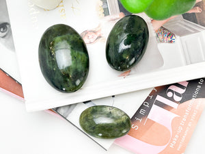 Jade Palm Stone: Good Luck Crystal, Worry Stone