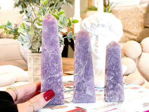 Lepidolite Crystal Tower | Litha Mica | Lavenderine | Lilac Stone | Lilalite | Purple Lepidolite
