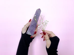 Lepidolite Crystal Tower | Litha Mica | Lavenderine | Lilac Stone | Lilalite | Purple Lepidolite