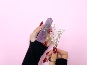 Lepidolite Crystal Tower | Litha Mica | Lavenderine | Lilac Stone | Lilalite | Purple Lepidolite
