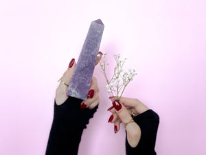 Lepidolite Crystal Tower | Litha Mica | Lavenderine | Lilac Stone | Lilalite | Purple Lepidolite