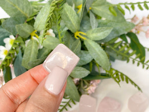 Rose Quartz Crystal Cubes: Polished Healing Gemstones for Meditation